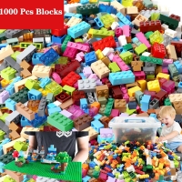 250/500/750/1000 Pieces Building Blocks City DIY Creative Bricks  Bulk Base Plate Educational Kids Toy For Children Xmas Gifts