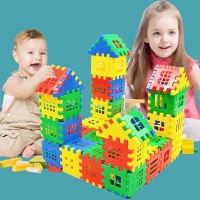 100/160PCS Plastic Building Blocks Bricks Toy For Baby Kids Funny Educational Colorful House Block Toys Children Christmas Gift