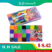 1500pcs Rubber Loom Bands Set Kid Multi-Functional Classic Practical DIY Loom Band Woven Bracelet For Girl Gifts
