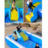 Inflatable Water Slide with Wide Steps for Kids' Bouncing and Swimming.