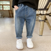 DIIMUU 3-11 Years Kids Jeans Trousers Clothing Boy Jeans Children Denim Pants Spring Autumn Baby Long Pants Toddler Bottoms