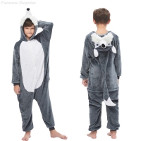 Children Pyjamas Unicorn Pajamas Animal Kigurumi Wolf Costume Cartoon Anime Cosplay Clothes for Kids Boy Winter Warm Onesies