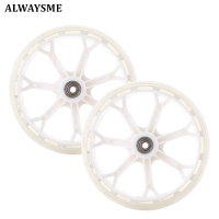 ALWAYSME 2PCS-Pack Replacement Shopping Cart Wheels For Shopping Cart and Trolley Dolly,17CM