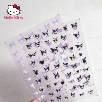 Hello Kitty Kulomi Nail Sticker Cartoon Lightweight Japanese Cute Decals 3D Art Decoration Manicure Accessories Manicure