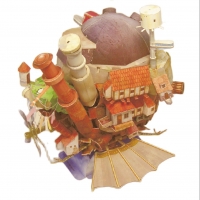 DIY 3D Paper Model Building Kit Howls Moving Castle Flying Mode Cardboard Art Crafts Child Educational Puzzle Toys