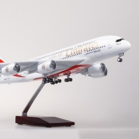 36.5cm 1/200 Scale UAE United Arab Airplane Model 380 A380 Airline Aircraft Toy with Light & Wheel Diecast Plastic Resin