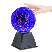 Magic Plasma Glass Ball Desk Lamp Light Touch Sound Sensitive Sphere Lightning Home Decor Science Nightlight Kid Room Decoration