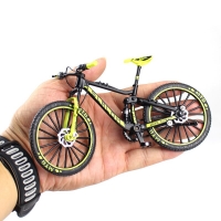 1:10 Mini Alloy Bicycle Model Diecast Metal Finger Mountain bike Racing Toy Bend Road Simulation Collection Toys for childre
