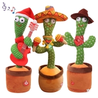 Cactus Bailarn Plush Toys Dancing Cactus Talking Toy Kawaii Speak Sound Record Repeat Toys for Children Twist Sing Kids Gifts