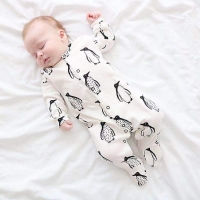 Newborn Pajamas For Boys And Girls Long Sleeve Footed Cotton Sleepsuit New Born Sleepwear Baby Clothes