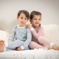 2022 kids summer gingham pajamas