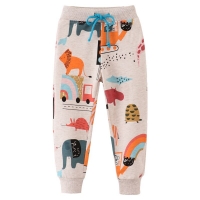 Jumping Meters New Arrival Cartoon Animals Print Boys Girls Sweatpants For Autumn Spring Children's Clothes Fashion Kids Trouser