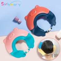 Children Shampoo Cap Baby Soft Cartoon Bath Visor Hat Adjustable Baby Shower Protect Eye Water-proof Hair Shield Cap for Infant