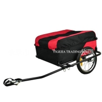 Bicycle Cargo Trailer, 16 Inch Inflatable Wheel Luggage Cart, Steel Frame Bike Carrier