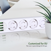 10pcs EU Stand Power Socket Cover Electrical Outlet Baby Child Safety Guard Electric Shock Proof Plugs Protector Rotate Cover