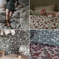 EnkeliBB Baby Beautiful Floral Quilt Cover European American Style Toddler Bed Fitted Sheet Brand Designer Goods GandF Kids