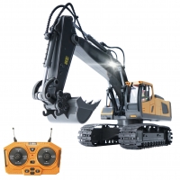 RC Excavator/Bulldozer 1/20 2.4GHz 11CH RC Construction Truck Engineering Vehicles Educational Toys for Kids with Light Music