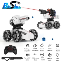 All Terrain Rc Tank Spray Fog That Shoots 4WD Off-Road Kids Model Remote Control Car Toys With LED Lights/Sounds Children's Gift