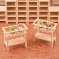 Mini Accessories 1/12 Dollhouse Doll House Decoration Furniture Ornaments Toys Wooden Flower Stand Simulation chair