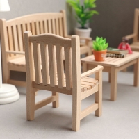 3 Styles Miniature Accessories Mini Wooden Table Simulation chair Doll House Decoration Table Furniture Toys