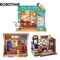 Robotime Rolife DIY Mystery Archives Bureau Decorative Ornament Kids Adult Miniature Fantasy Magic Doll House Wooden Kit Toy