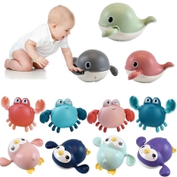 Baby Bath Toys Animal Cute Cartoon Tortoise Crab Classic Baby Water Toy Infant Swim Chain Clockwork Toy For Kid 2020 Newest