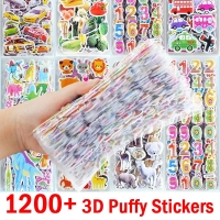 40 Sheets 3D Stickers for Kids Toddlers 1200+ Vivid Puffy Children Stickers Boys Girls Teachers Reward Craft Scrapbook Gift Toys