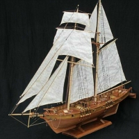 Hot sale 1 Set 1:100 Halcon Wooden Sailing Boat Model DIY Kit Ship Assembly Decoration Gift