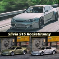 Street Weapon SW 1:64 Rocket Bunny Slivia S15 Alloy Diorama Car Model Collection Miniature Carros Toys In Stock