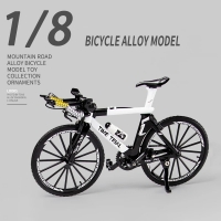 1:8 Mini Alloy Bicycle Diecast Model Metal Racing Finger Mountain Bike Pocket Portable Simulation Collection Toys for children