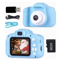 Kids Digital Camera Dual Lens 2 inch Touch Screen 1080P Mini Video Camera Photography Educational Toys Children Birthday Gifts