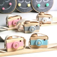 Cute Nordic Hanging Wooden Camera Toys Kids Toys Gift 9.5X6X3cm Room Decor Furnishing Articles Christmas Gift Wooden Toy