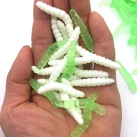 10/20PCS Novelty Simulated Maggot Halloween Stimulate Soft Maggot Realistic Maggot Prank Funny Trick Joke Toy