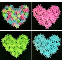 100pcs/bag 3cm Luminous In The Dark Toys Luminous Star Stickers Bedroom Sofa Fluorescent Painting Toy PVC Stickers for Kids Room