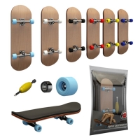 Finger Skateboard Set, Finger SkateBoard Wooden Fingerboard Toy Professional Stents Finger Skate Set Mini Skateboard Tech Deck