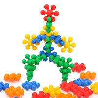 New Plum Blossom Building Blocks Bricks 3D Snowflake Building Blocks Baby Kids Educational Toys DIY Interlocking Puzzle Toys