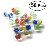 50PCS 14-16mm Colorful Glass Marbles Kids Marble Run Game Marble Solitaire Toy Accs Vase Filler& Fish Tank Home Decor canicas