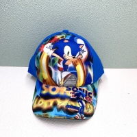 3D Anime Sonic Baseball Caps for Boys Girls Fashion Sonic Hiphop the Hedgehogs Cosplay Adjustable Baseball Hat Flat Cartoon Cap