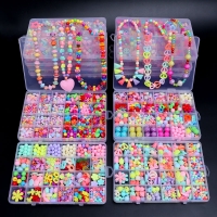 1000pcs DIY Handmade Beaded Children's Toy Creative Loose Spacer Beads Crafts Making Bracelet Necklace Jewelry Kit Girl Toy Gift