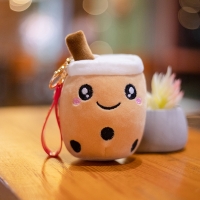Kawaii Bubble Tea Keychain Soft Plush Toy Keychain Stuffed Boba Doll Cute Backpack Decoration Best Birthday Gifts for Girls