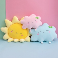Cute Sun Cloud Plush Pillow Stuffed Soft Creative Plush Sun Cloud Toy Car Pillow Home Decor Kids Toys