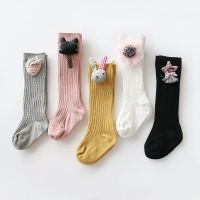 Newborn Socks Knee High Long Infant Cotton Soft Sock Cute Base Socks Girls  Spring Autumn Leg Warmer Baby Princess Kids Sockken