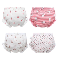 3 Piece/Lot Baby 100% Cotton Panties Girl Soft Briefs Female For Newborn Children Underwear Infant Kids Cartoon Bow Underpants