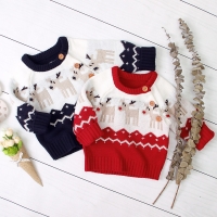 Christmas Baby Boys Girls Sweaters Winter Knitted 2020 Infant Baby Clothes Elk Deer Pattern Kids New Year's Costume Sweater