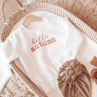FOCUSNORM 0-3Y Autumn Baby Girls Boys Cute Sweatshirt Outwear Letter Printing Long Sleeve Pullover Tops