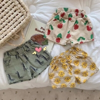 2022 New Baby Summer Shorts Fashion Flower Print Girls Shorts Cotton Infant Boy Short Pants Baby Cute Shorts Toddler Clothes