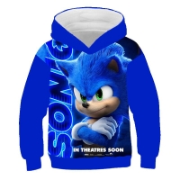 2022 year new fashion style Sonic hoodie boys cool hoodie and girls lively tops fit spring autumn wear fit kids size 100-160cm