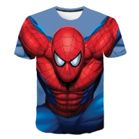 2022 Summer Children 3D Cartoon T-shirt for Boy Marvel Printing spider-man Boys T Shirt Girls Tops Tees Cartoon Kids Clothes