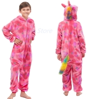 Pink Pijama Unicorn Kifurumi for Girls Babi Kids Onesie Jumpsuit Anim Cosplay Costum Overalls for Children Winter Sleepwear Boy