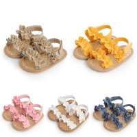 Fashion Newborn Infant Baby Girls Sandals Cute Summer Soft Sole Flat Princess Shoes Infant Non-Slip First Walkers